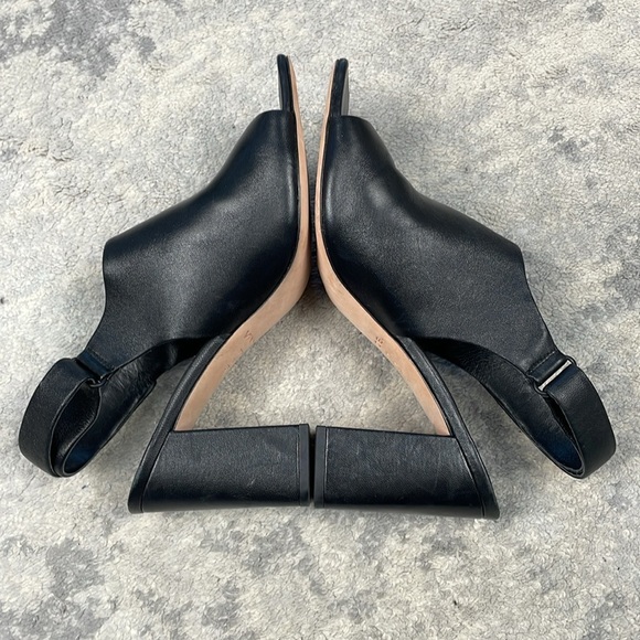 Vince Hartley Slingback Peep Toe Heels Booties Black Leather Sz 11 - Picture 11 of 16
